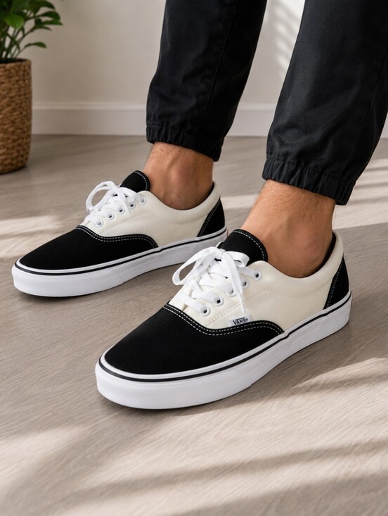 Vans Other - Vans Era ComfyCush Black/White Men's Size 10 Classic Skate Sneakers